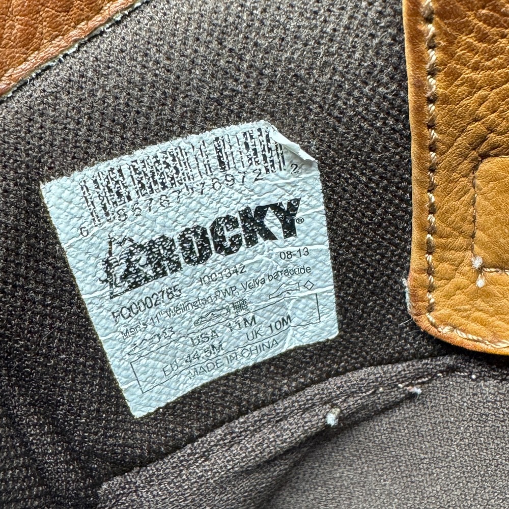 Rocky Wellington FQ0002785 Brown‎ Steel Toe Cowboy Western Work Boots Size 11 M - Picture 14 of 16